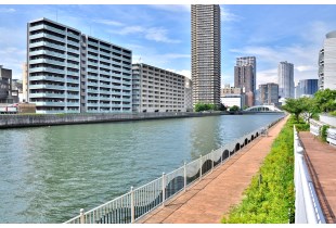 堂島川の景色 600m