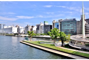 天神橋からの景色 400m